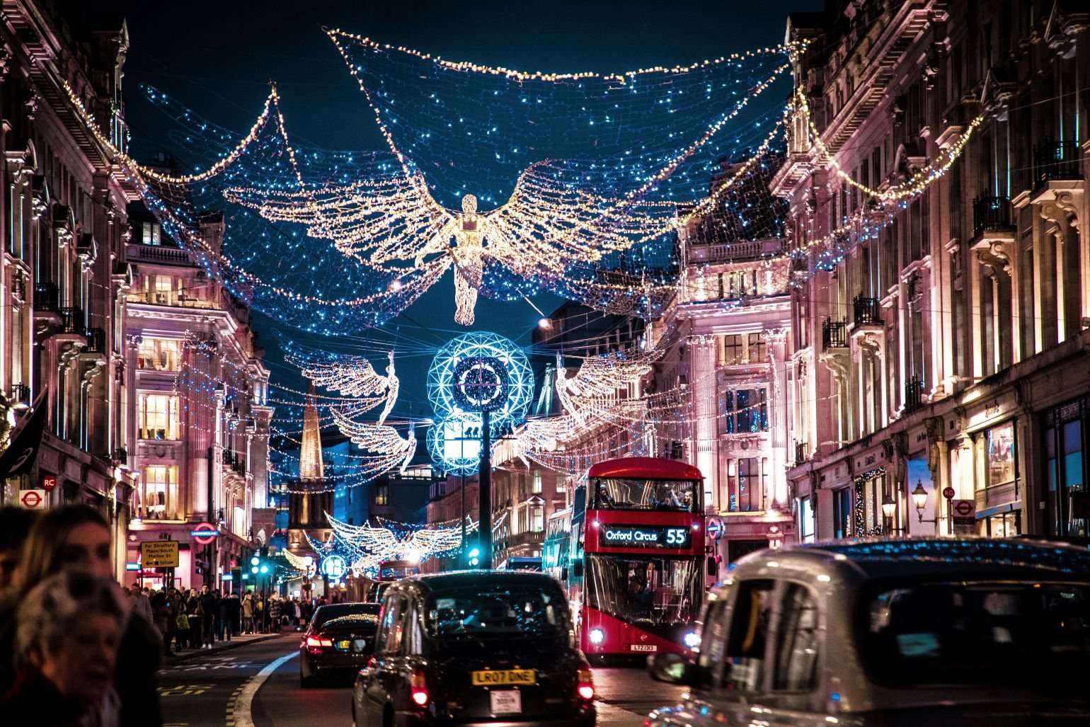 London at Christmas time